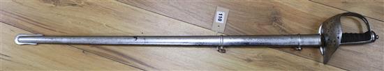 A Victorian 1895 pattern Infantry Officers sword, with crowned VR cypher to hilt, 102cm long